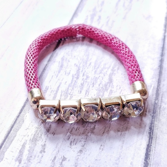 Vintage Jewelry - Vintage Pink Rhinestone Bracelet